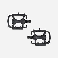 Flat Mountain Bike Pedals - 100 Black