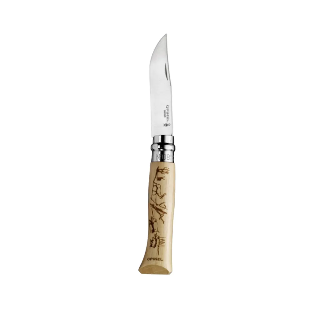 Folding Stainless-steel Hunting Knife - Opinel No.8 8.5 cm