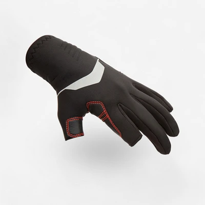 Adults’ Neoprene Cut-Finger Sailing Gloves - 900 Black