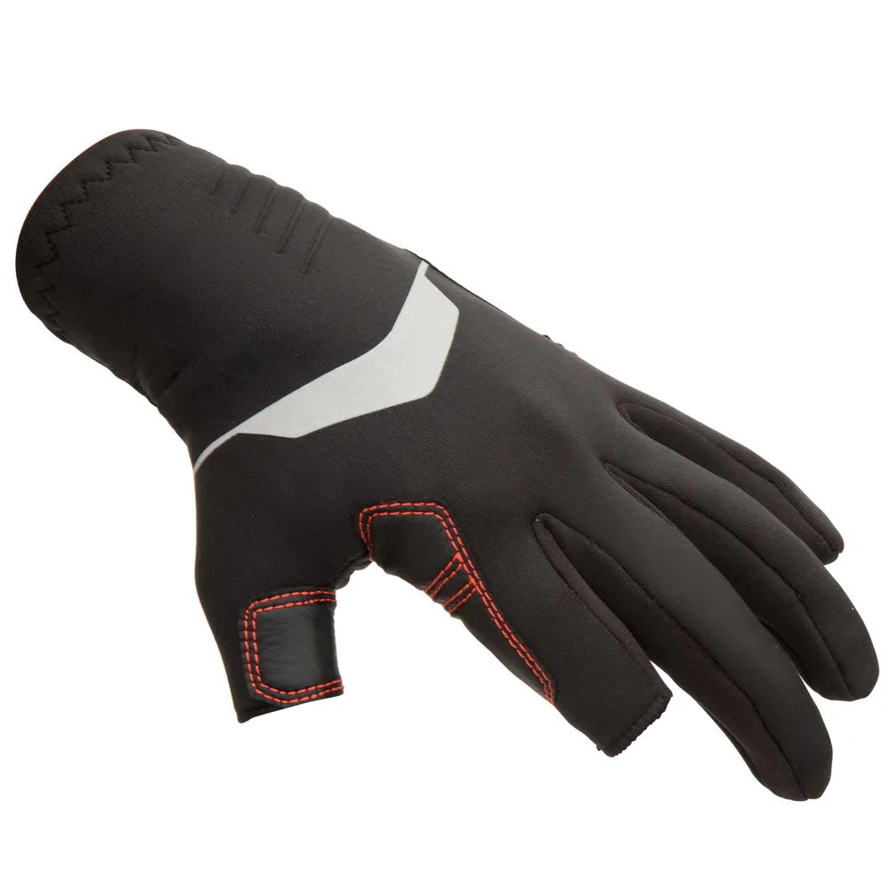 Adults’ Neoprene Cut-Finger Sailing Gloves - 900 Black