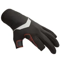 Adults’ Neoprene Cut-Finger Sailing Gloves - 900 Black