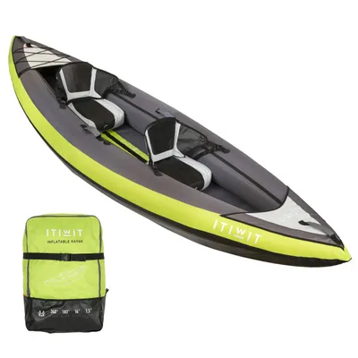 2-Seat Inflatable Kayak - KTI 100 Green