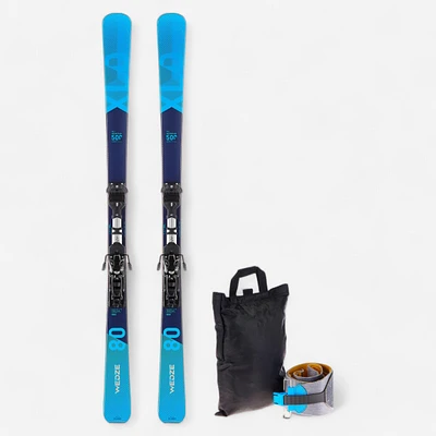 Touring Skis with Bindings and Skins