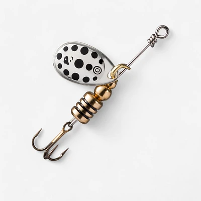 WETA + #0 SILVER BLACK DOTS PREDATOR FISHING SPINNER