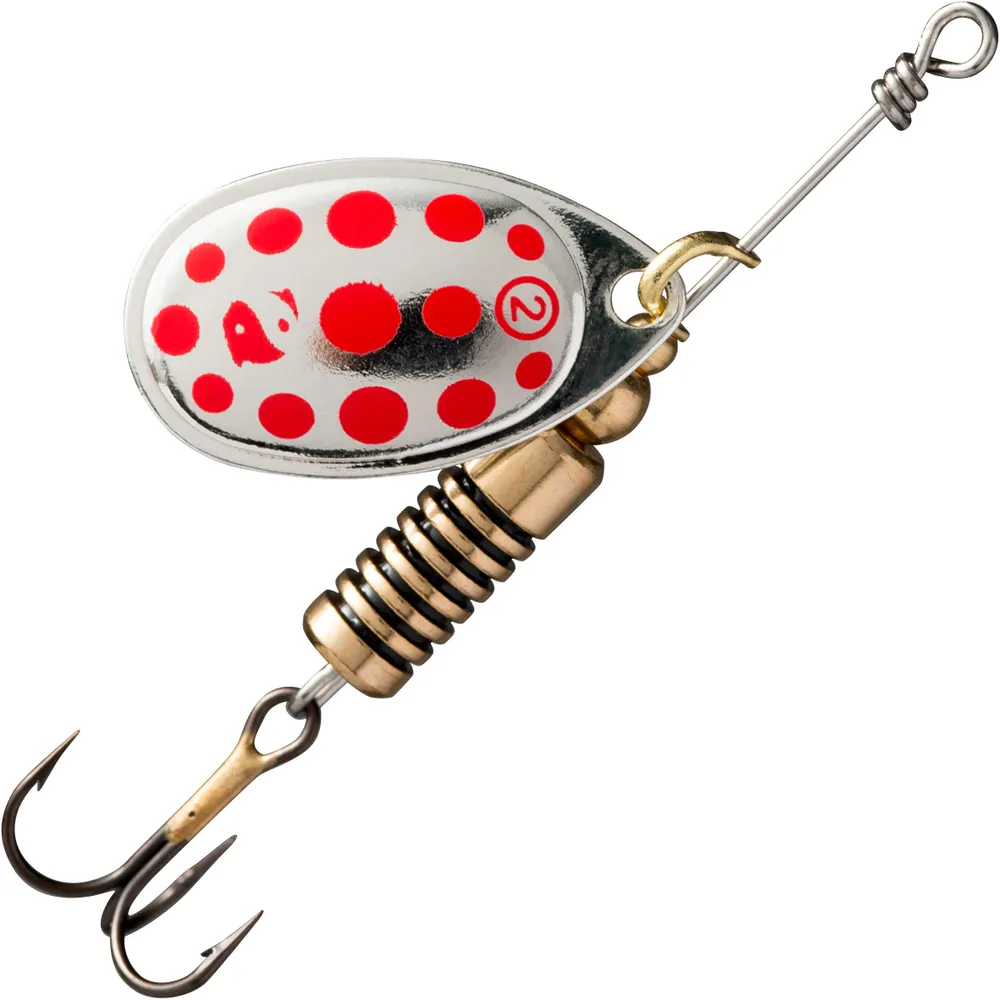 WETA + #2 SILVER RED DOTS PREDATOR FISHING SPINNER