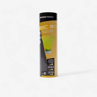 Plastic Badminton Birdie 6-pk - PSC 900 Yellow