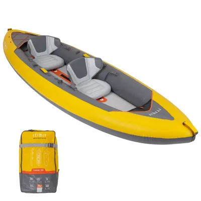 2-Seater Inflatable Kayak - KTI X 100+ Yellow