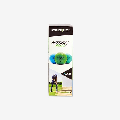 Golf Putting Balls x3 - Inesis Blue/Green