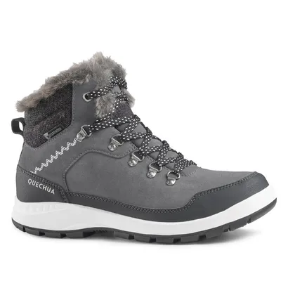 Chaussures chaudes imperméables de randonnée neige - SH500 X-WARM Mid Femme