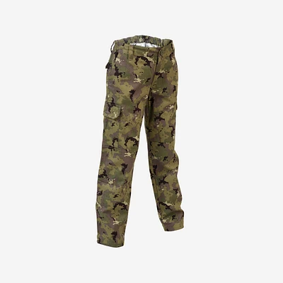 Kids' Durable Hunting Pants - 100 Camo Green