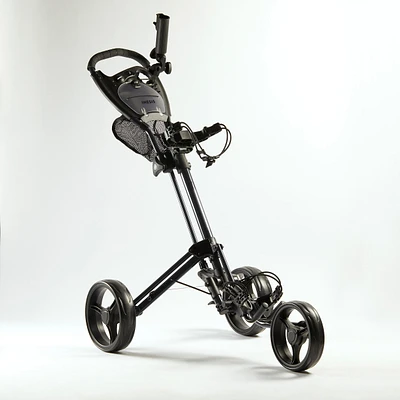 3-Wheel Compact Golf Trolley - Inesis 900 Black