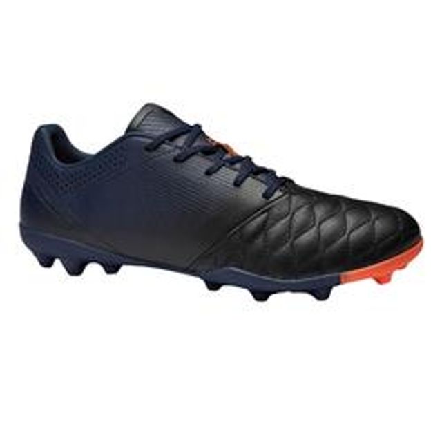 Chaussure de football enfant AGILITY 540 MG empeigne cuir bleu marine
