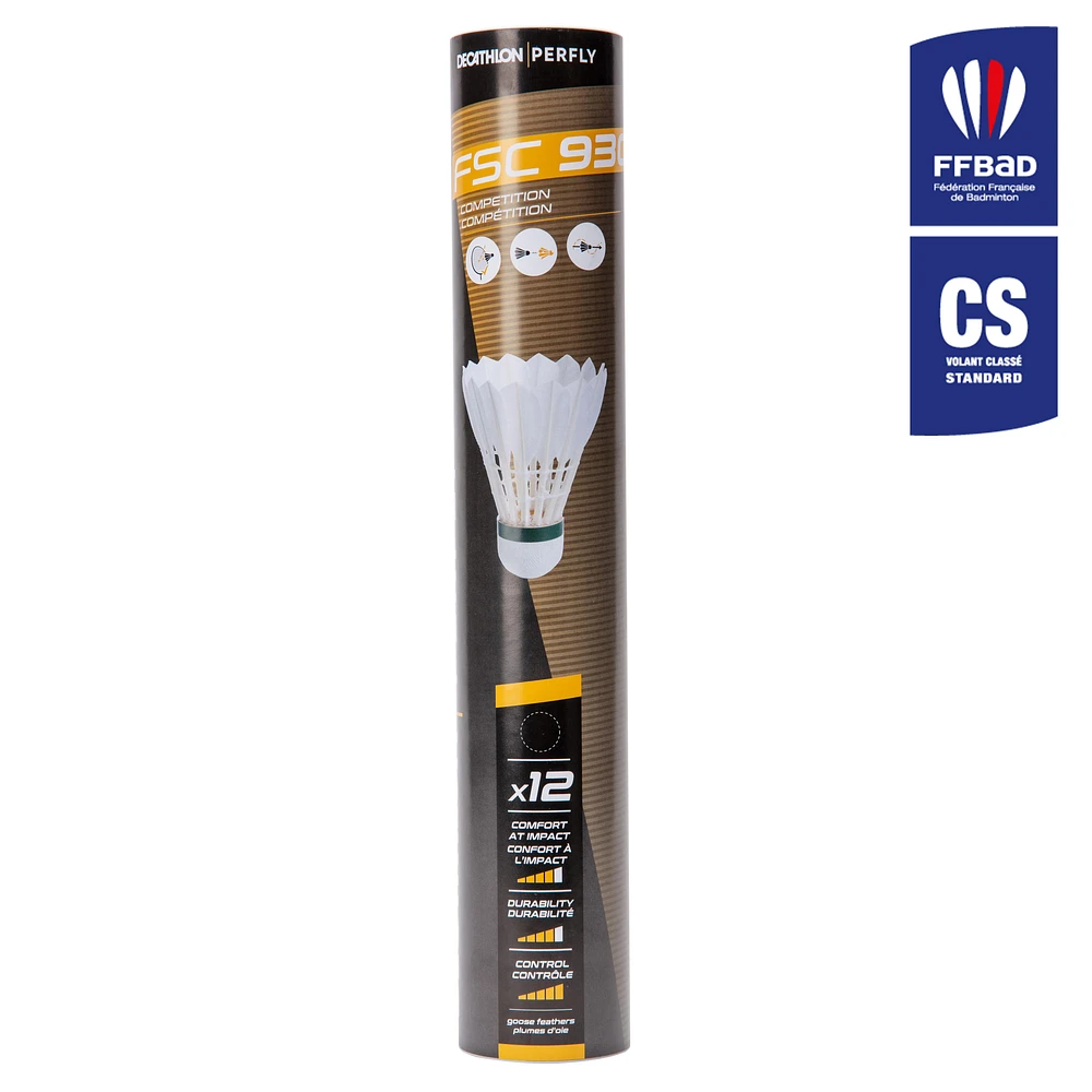 Feather Shuttlecock Speed 77 12-pk - FSC 930 White