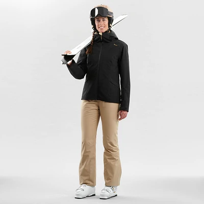 Women's Down Ski Jacket - 500 Warm Black