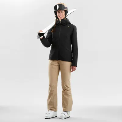 Women's Down Ski Jacket - 500 Warm Black