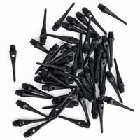 50 Plastic (Soft Tip) Dart Tips - Black