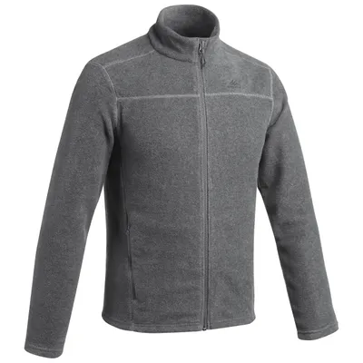 Men's Hiking Fleece Jacket - MH 120 Grey