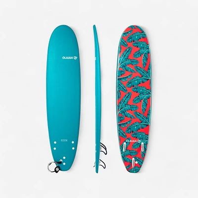 7′8″ Foam Surfboard - 500 Comes with 1 leash and 3 fins.