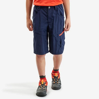 Kids’ Hiking Shorts – MH 500 Navy Blue