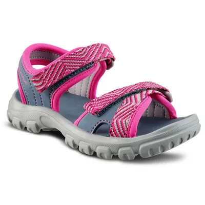 Sandales de randonnée MH100 KID bleues rose - enfant 24 AU 31