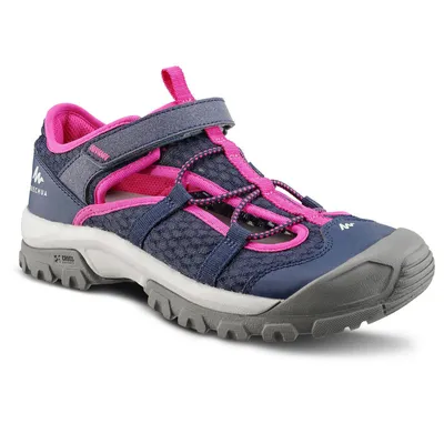 Sandales de randonnée MH150 TW bleues rose - enfant 28 AU 39