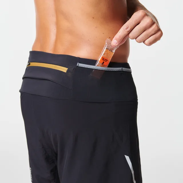 Men's Tight Trail Running Shorts - Comfort Black