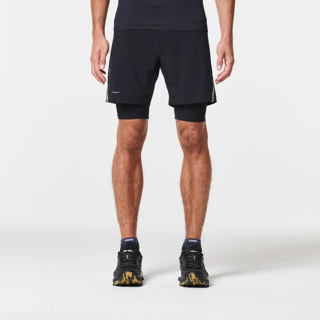 Men's Tight Trail Running Shorts - Comfort Black