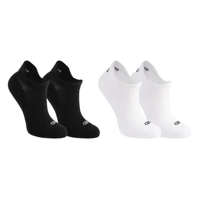 Lot X2 de chaussettes running confort Enfant -KIPRUN 500 INV noires et blanches