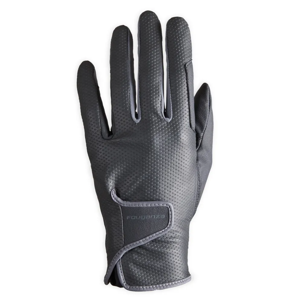 500 Women's Horseback Riding Gloves - Black