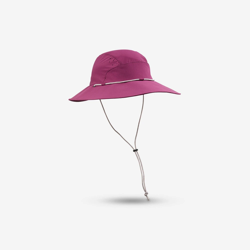 Trek 500 Mountain Trekking Anti-UV Hat Purple