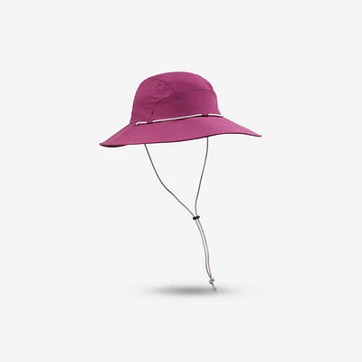 Trek 500 Mountain Trekking Anti-UV Hat Purple