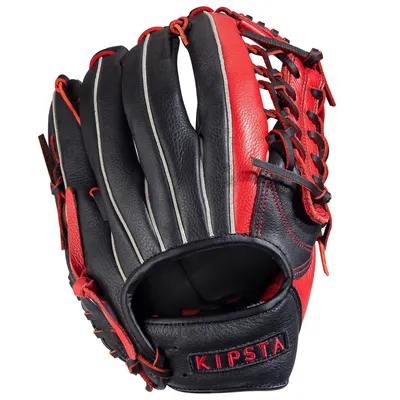 Baseball Outfielder Left-Hand Glove - BA 550 Black/Red