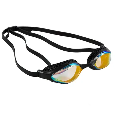 Lunettes de natation Arena Airspeed mirror jaune noir.