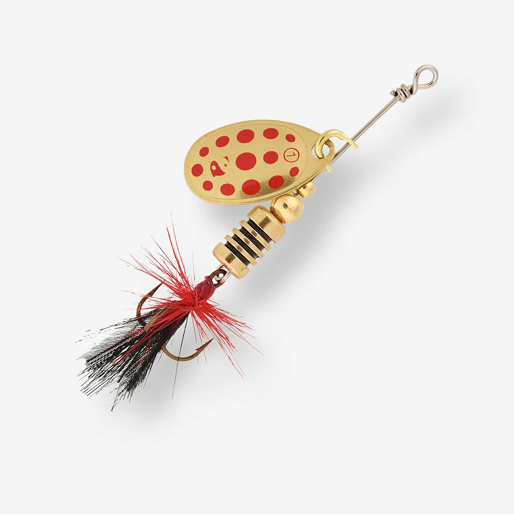 LURE FISHING SPINNING SPOON WETA F #1 - GOLD RED DOTS
