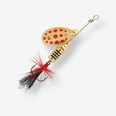 LURE FISHING SPINNING SPOON WETA F #1 - GOLD RED DOTS