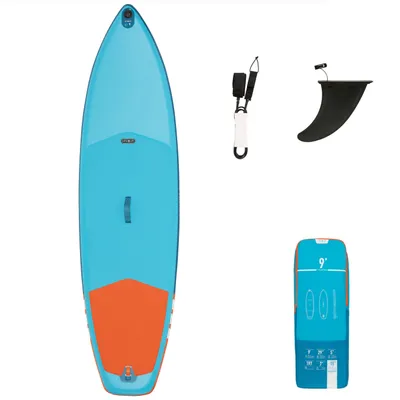 9' inflatable Paddle Board X100 blue/orange