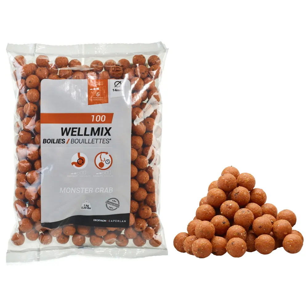 Carp Fishing Boilies - Wellmix Monster Crab 14 mm 1 kg