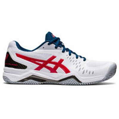 CHAUSSURES DE TENNIS HOMME GEL CHALLENGER BLANCHES ROUGES TERRE BATTUE