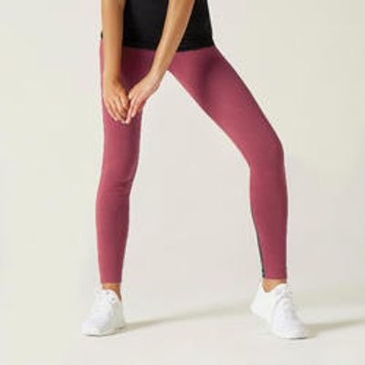 Legging Coton Extensible Fitness Taille Haute avec Mesh