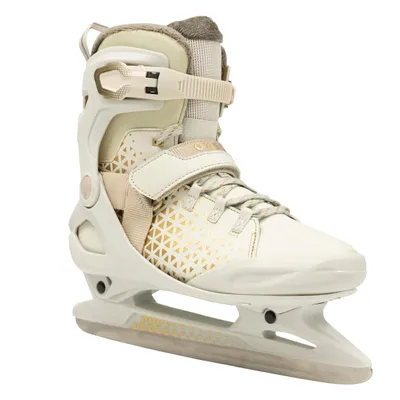 Women's Ice Skates - FIT 520 Warm White/Brown