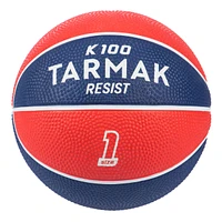 Kids' Size 1 Rubber Basketball - K 100 Blue/Orange