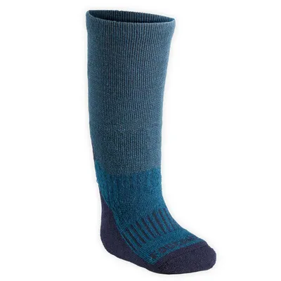 Chaussettes chaudes équitation bébé 500 WARM pétrole