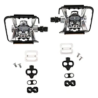 Clipless Flat Aluminum Mountain Bike Pedals - 500 Black