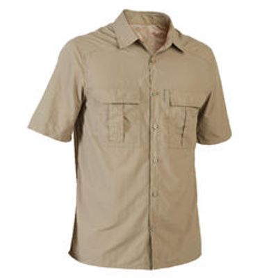 Chemise manches courtes légère et respirante chasse SG100 vert clair