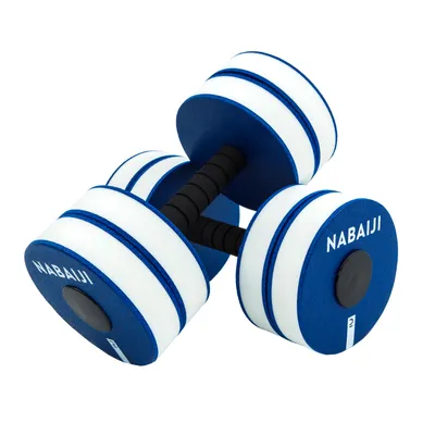 Pair of Foam Aquafit Dumbbells - Aquagym Blue/White