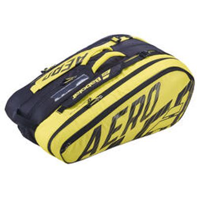 SAC TENNIS BABOLAT RH PURE AERO 12 RAQUETTES JAUNE NOIR