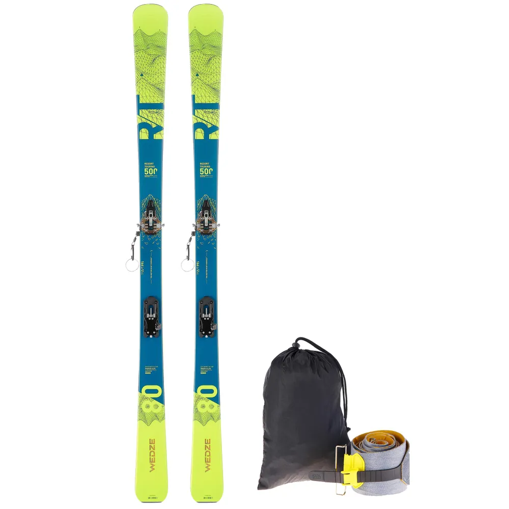 Touring Skis with Bindings and Skins