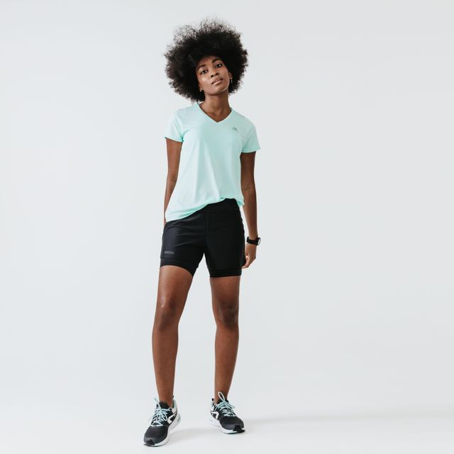 KALENJI Women's Running Shorts with Tight - Dry Black | City Centre