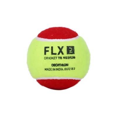 Cricket Tennis Ball - Medium Yellow/Red