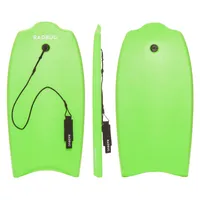 35" Entry-level 100 Technical Bodyboard with leash for 6-12 year-olds - Kids